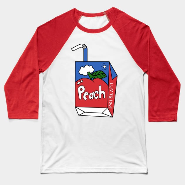 Peach Juice Baseball T-Shirt by JonathanSandoval